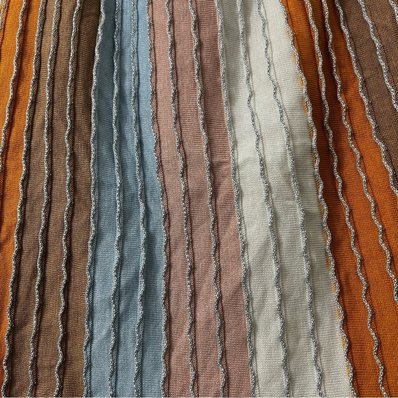 Eva Franco Anthropologie S Colorful Pastel Metallic Stripe Boho 70s Mini Skirt - Picture 4 of 9